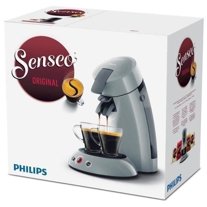 Machine à café dosette SENSEO ORIGINAL Philips HD6553/71, Booster d’arômes, 1, 2 tasses, Gris + 32 dosettes SENSEO Espresso Brazil