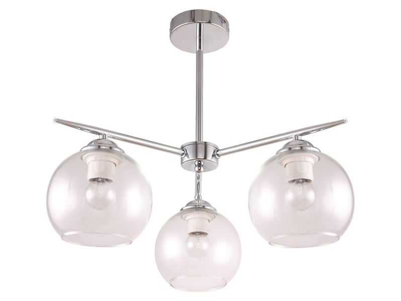 Lampa wisząca Nova 3-punktowa stalowa srebrny