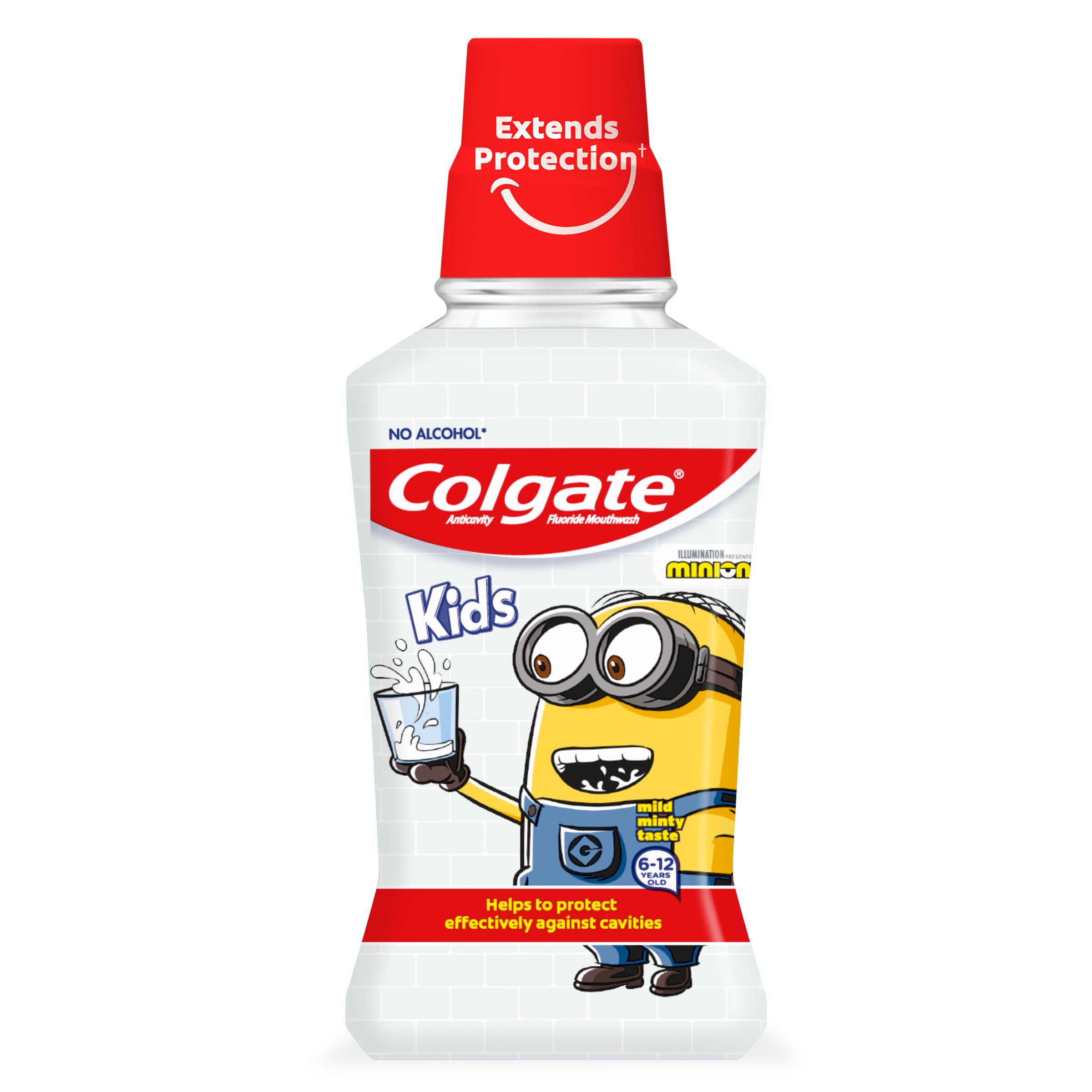 Minions pretkariesa mutes skalošanas līdzeklis bērniem no 6 līdz 12 gadu vecumam Mutes skalošanas līdzekļi un skalošanas līdzekļi