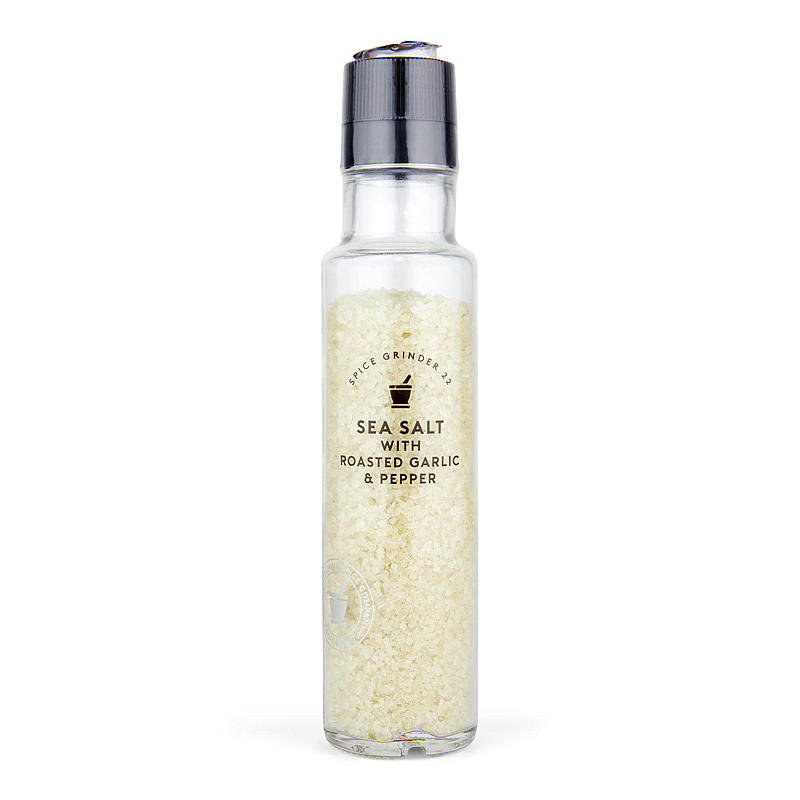 Kryddhuset Havsalt 250 ml med ristet hvidløg og peber