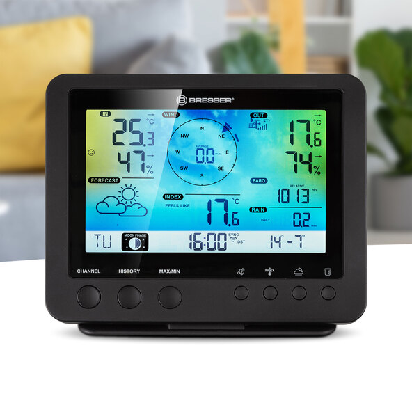 5-in-1 Wi-Fi color weather center, horizontal
