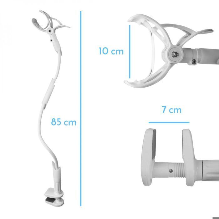 Set van 2 universele bevestigingsbeugels voor babycamera's, babyfoons en andere babyfoons - Wit - Monsieur Bébé