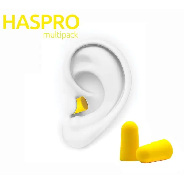 Haspro Multi, Stopery do uszu piankowe, Kolor żółty