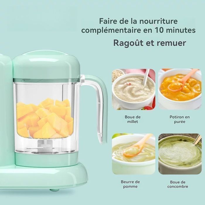 4-in-1 Baby Food Maker – Steamer and Blender – Large Capacity – Green