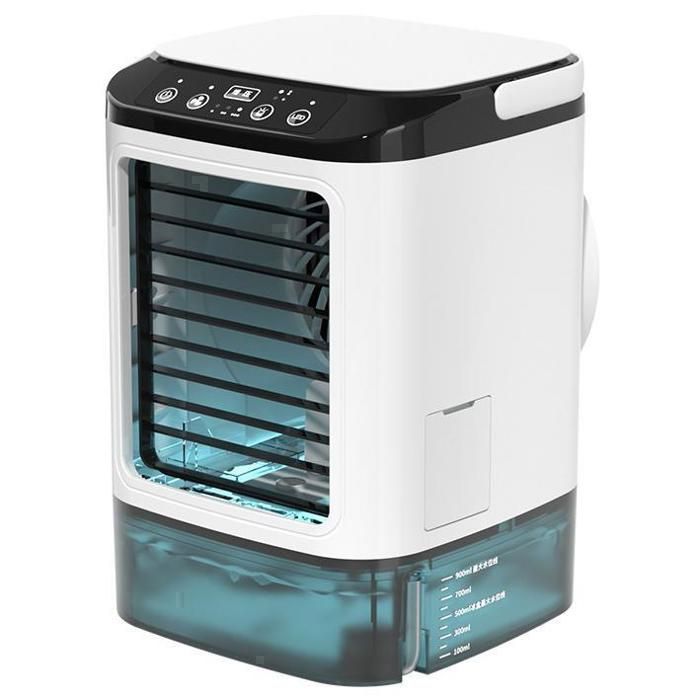 Ventilador de aire acondicionado portátil - mini ventilador - Portátil y silencioso - gran depósito de agua de 900 ml
