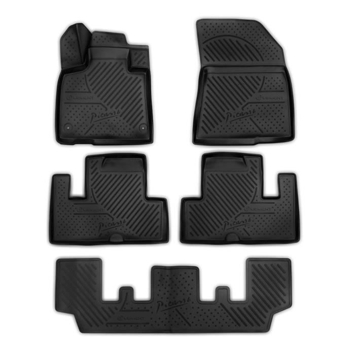 Alfombrillas exclusivas para Citroën C4 Grand Picasso - Goma - 5 piezas - Para todas las estaciones