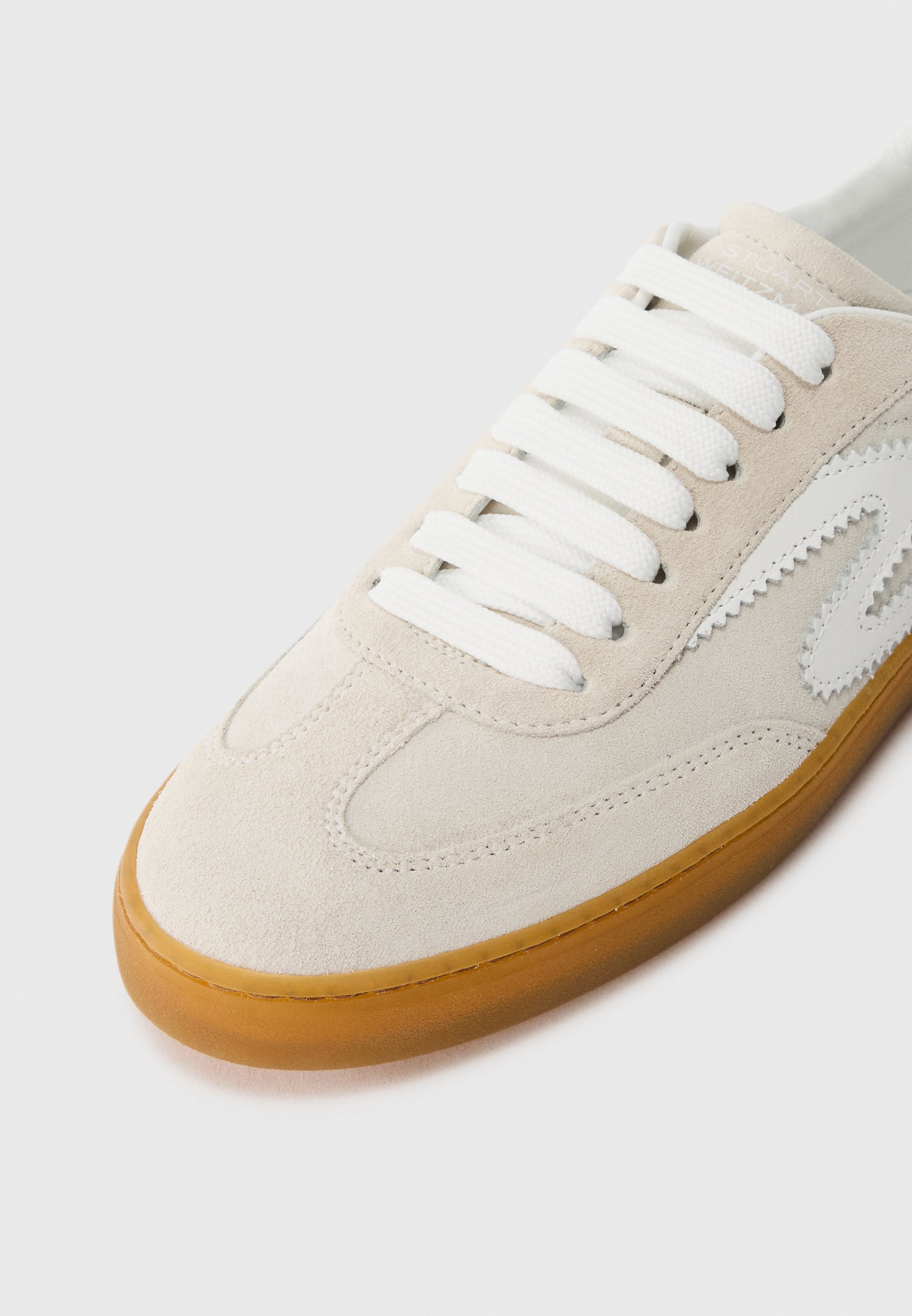 Stuart Weitzman RUNAROUND - Sneakers - kasseien/wit