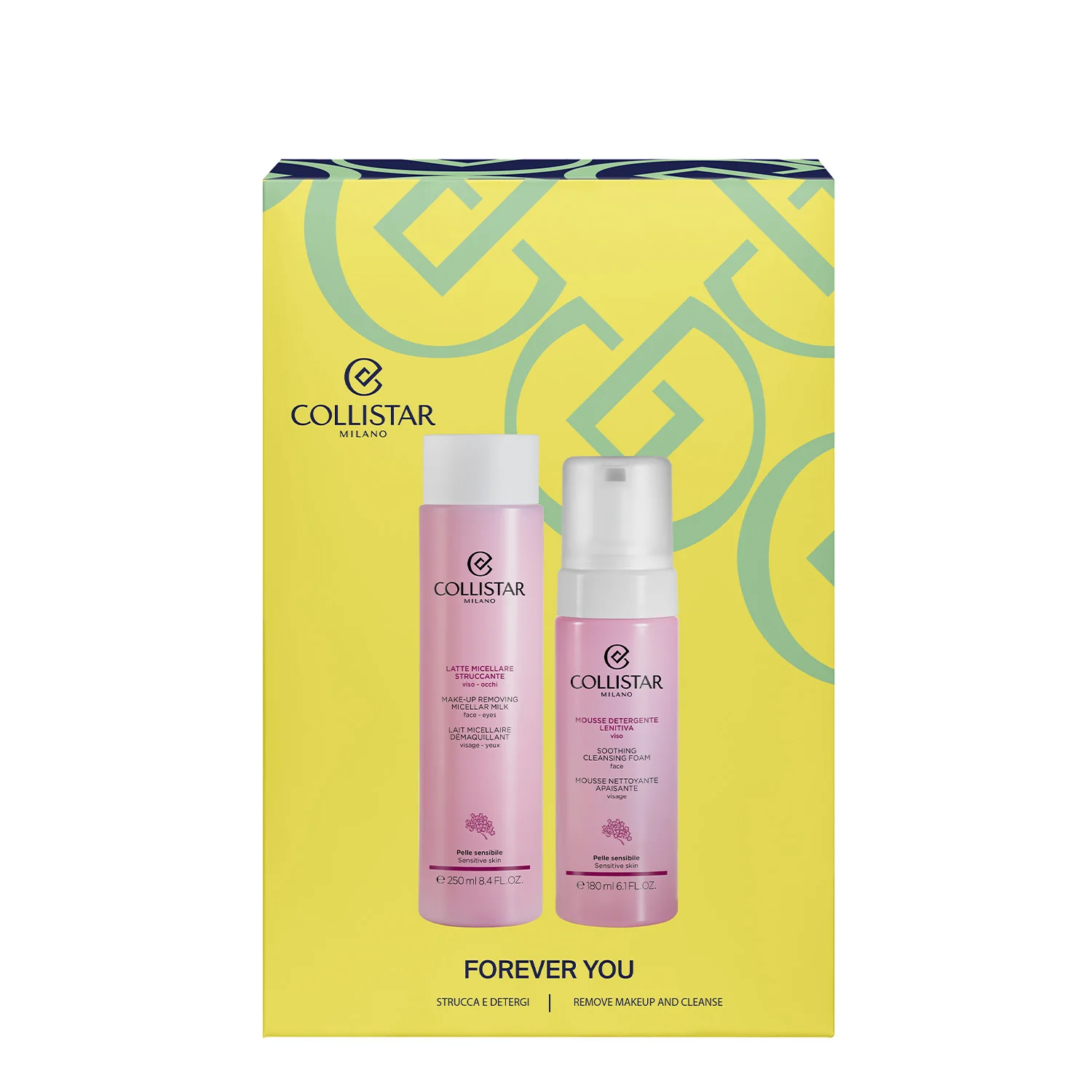 Detergenza Cofanetto Detersione - Mousse Detergente Lenitiva Viso - Cofanetto Detergente, Latte detergente viso, Mousse detergente viso