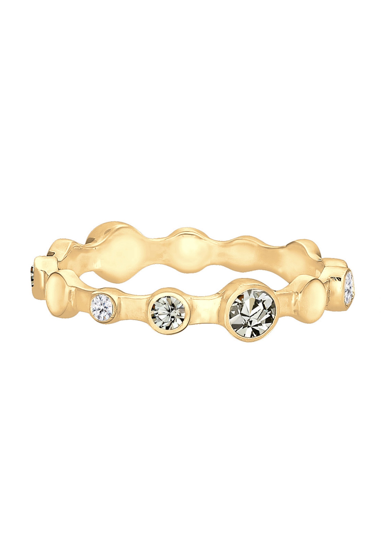 Elli Femmes Géo Color plaqué or avec cristaux en argent sterling 925
