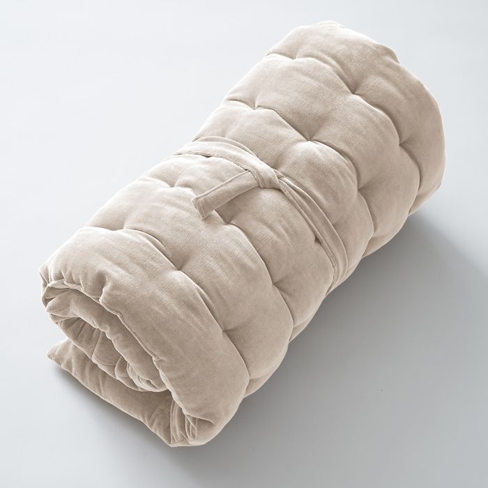 Materasso da pavimento 60 x 120 cm in velluto di cotone Caesar pampas naturale