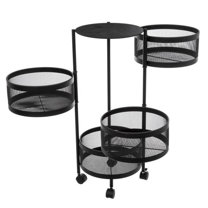 Desserte à roulettes 3 étages 
