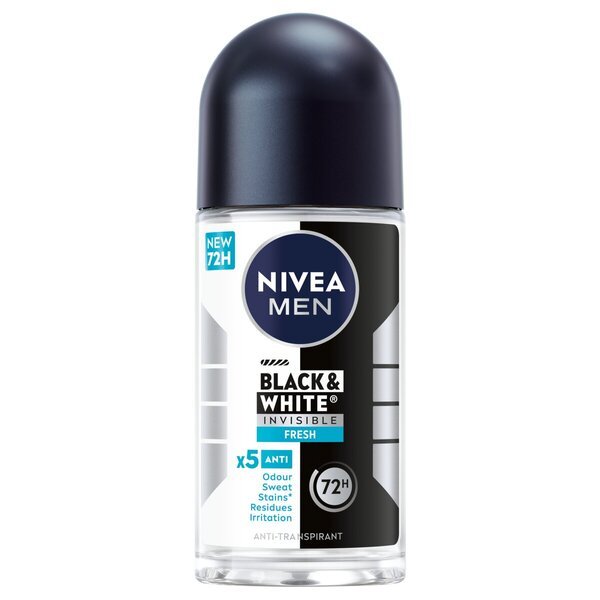 NIVEA Men Black & White Invisible Fresh antiperspirantni roler<br>50 ml