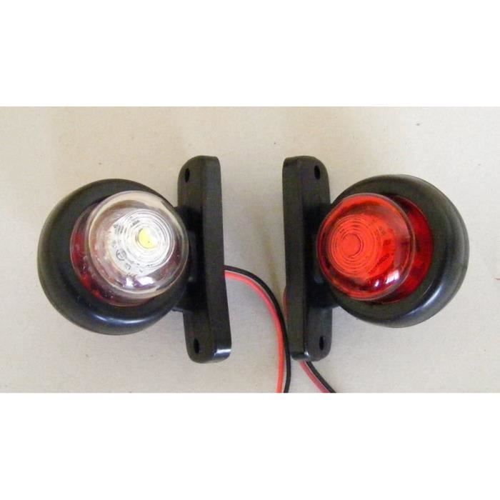 luces de posición traseras LED blancas y rojas de 12 V para camión, remolque, autobús, SUV, caravana, furgoneta.