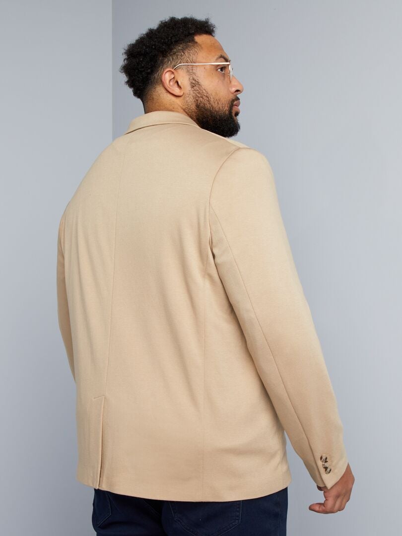 Nauwsluitende blazerjas - BEIGE
