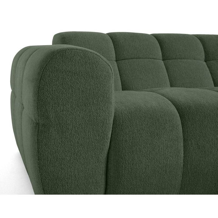 Ray - canapé d'angle droit - 4 places - en tissu texturé - Vert