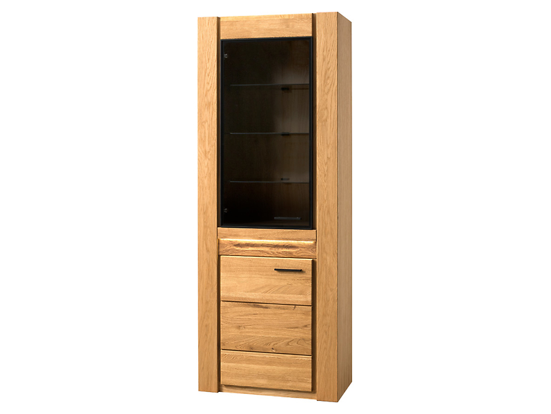 Witryna Velvet-10 75 cm z drzwiami lewostronna dąb natura