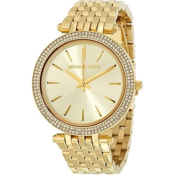 MICHAEL KORS Darci Glitz dameshorloge met gouden pavé-bezel MK3191 EJ5SA