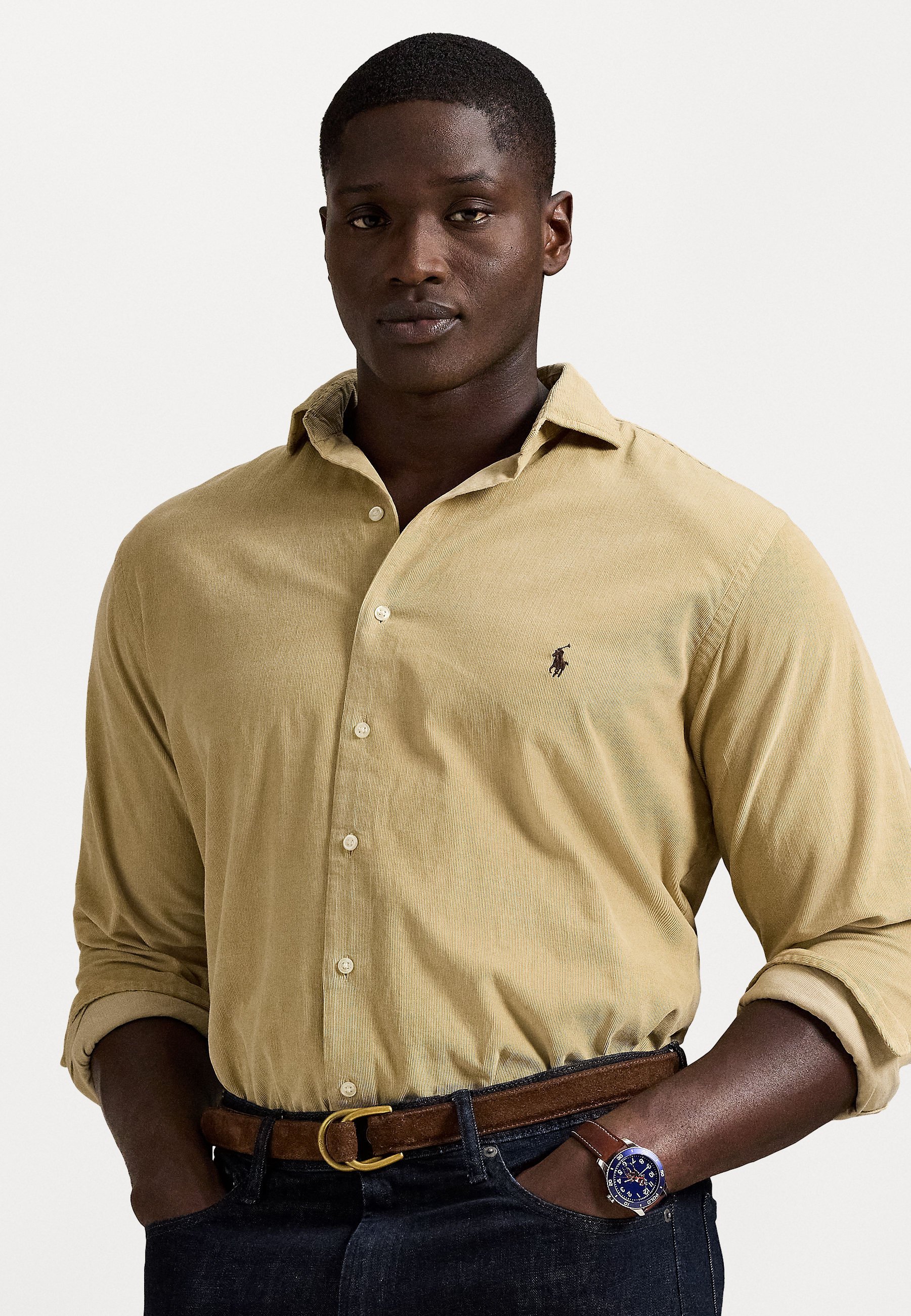 Koszula Polo Ralph Lauren Big & Tall FINE-WALE CORDUROY - Koszula - beż nadmorski