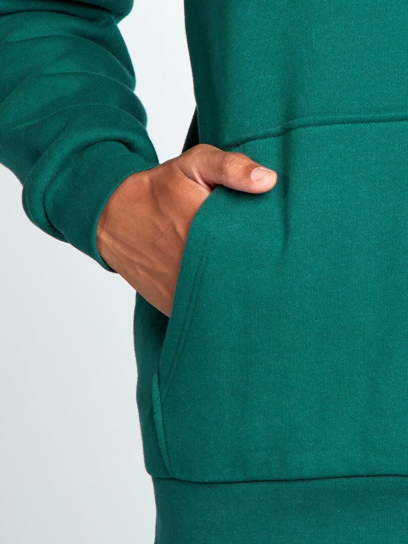 Fleece hoodie +190cm - GROEN