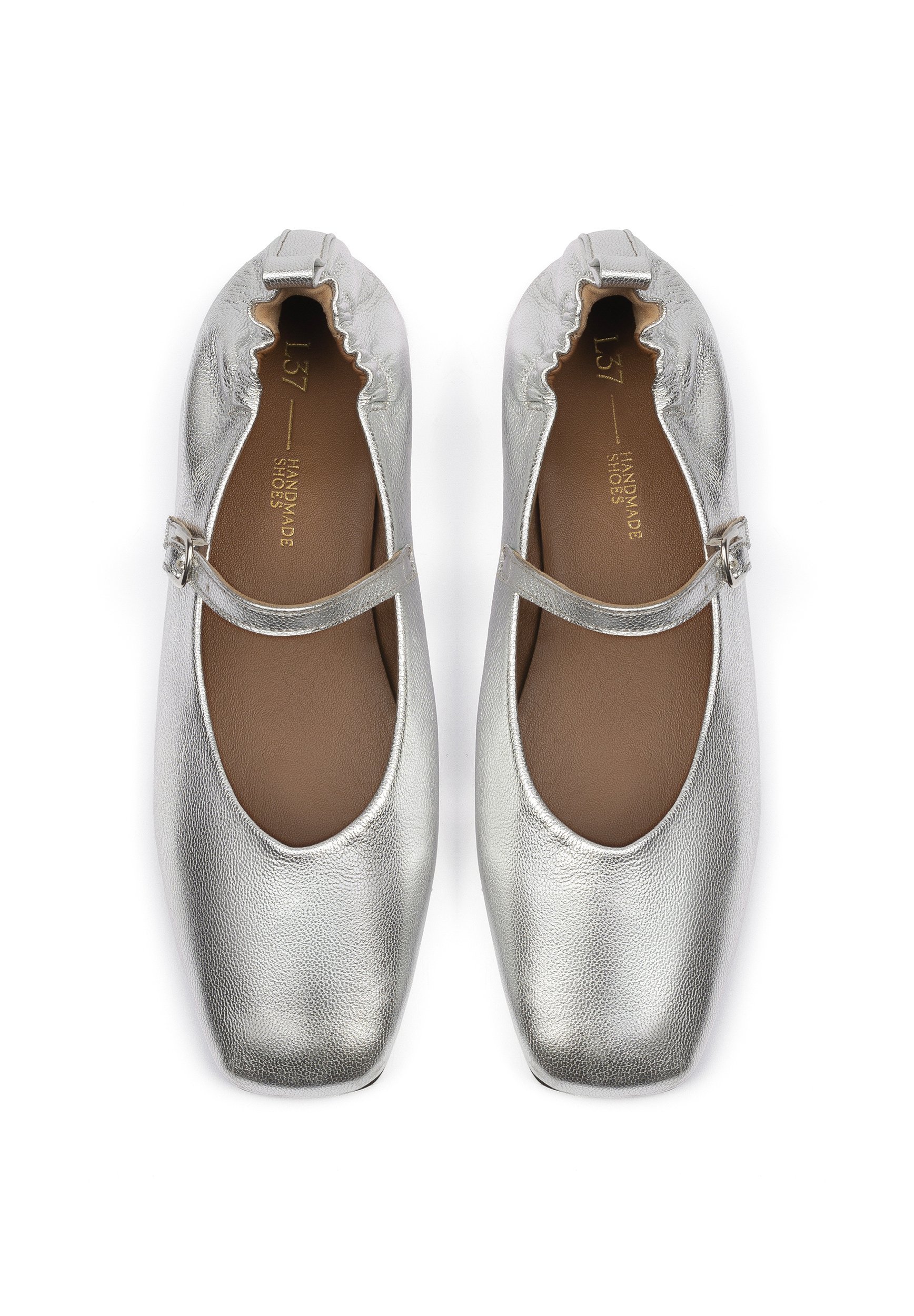 L37 LUXE STRIDES - Ballerines à bride cheville - couleur argent