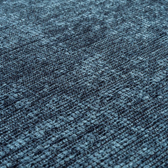 Alfombra de pasillo SIMPEX de algodón chenilla, azul, 80x250 cm – Lavable, estilo bohemio, kilim vintage, para cocina, dormitorio y pasillo.