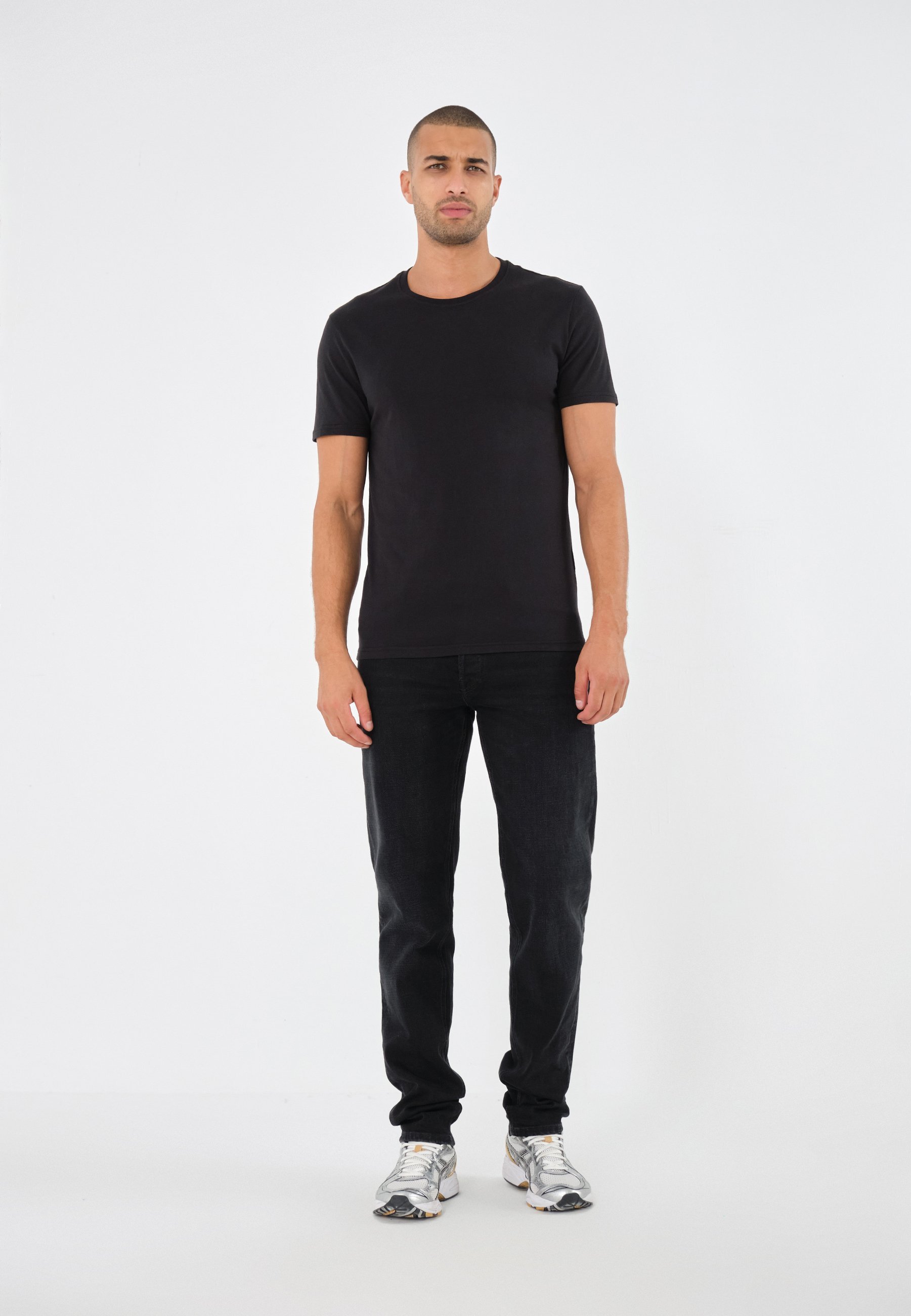Pier One 5-pack - Basic T-shirt - zwart