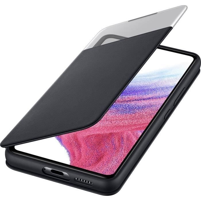 Foli-hoesje - Smart View - Samsung Galaxy A53 5G - Zwart - Zacht - Flip