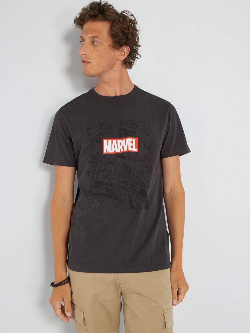 Koszulka z nadrukiem „Marvel” – CZARNY