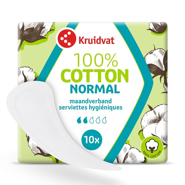 Kruidvat 100 % puuvillaa Normal Ultra -kuusisiteet<br>10 kpl