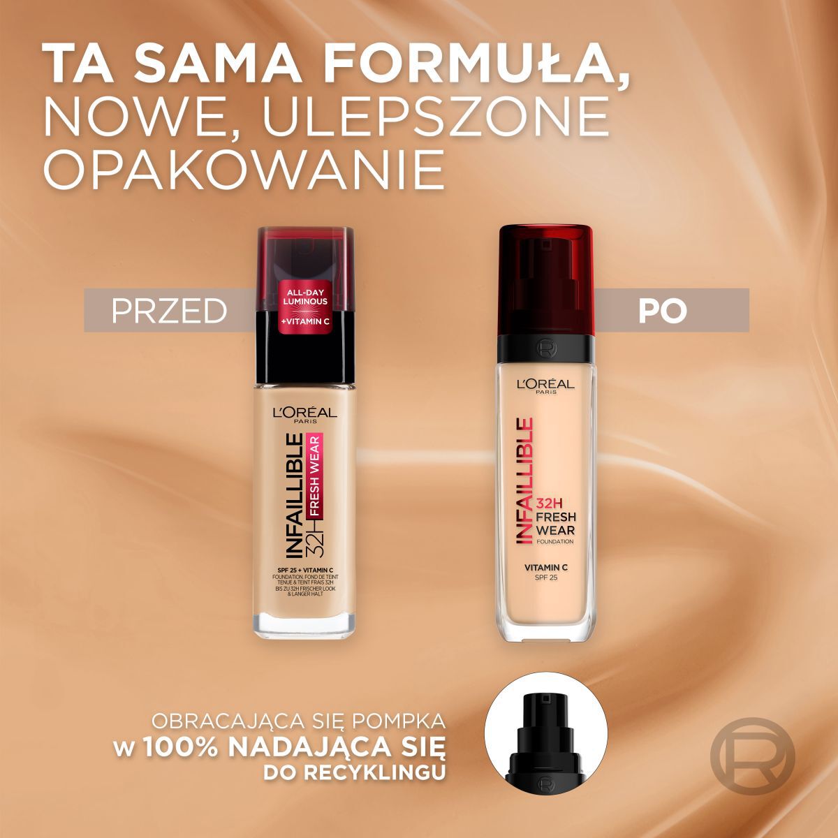 L'Oreal Paris ilgnoturīgais tonālais krēms Natural Rose 125 30ml Infaillible