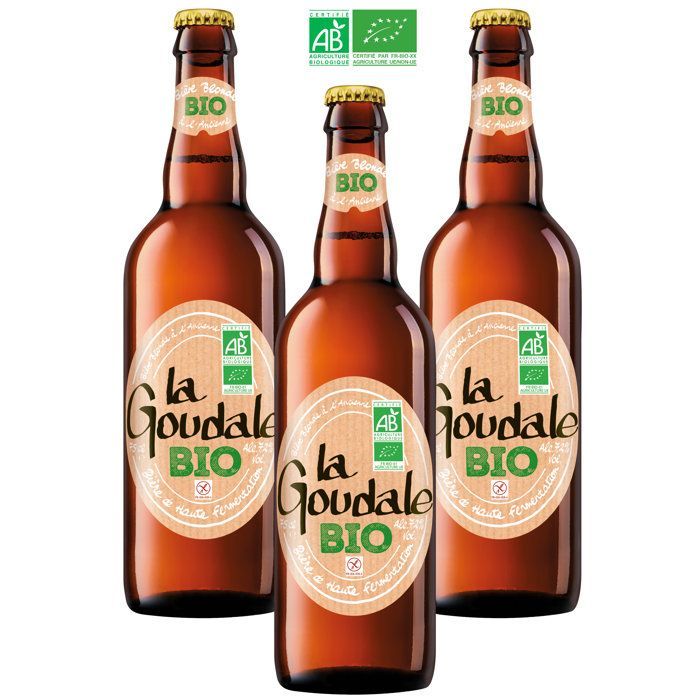 La Goudale - Organic Blonde Beer - 75cl Bottle x3