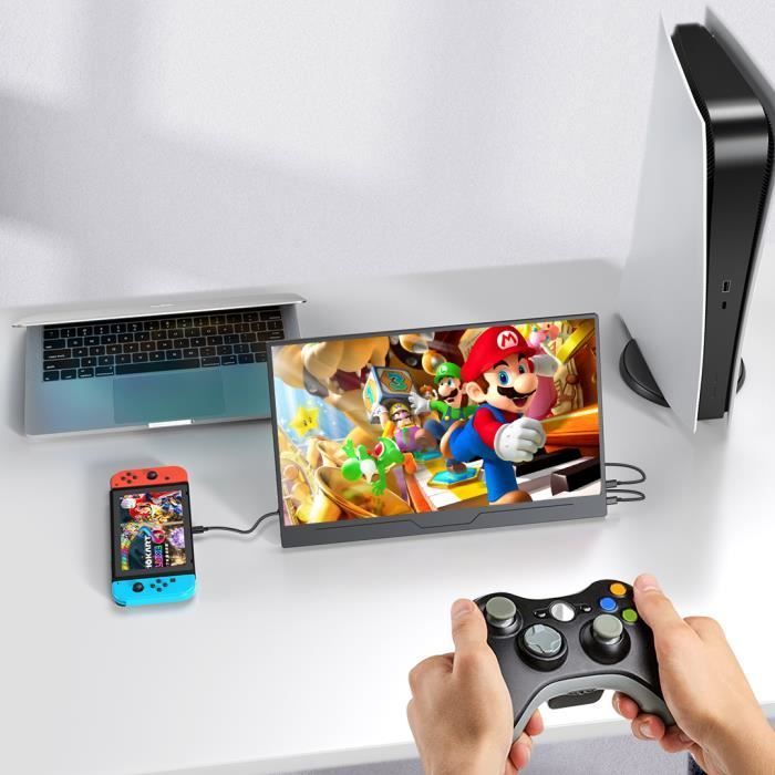 Draagbaar 15-inch gamingscherm met FHD 1080P HDMI voor PS5, PS4, Xbox en smartphone (UPerfect)