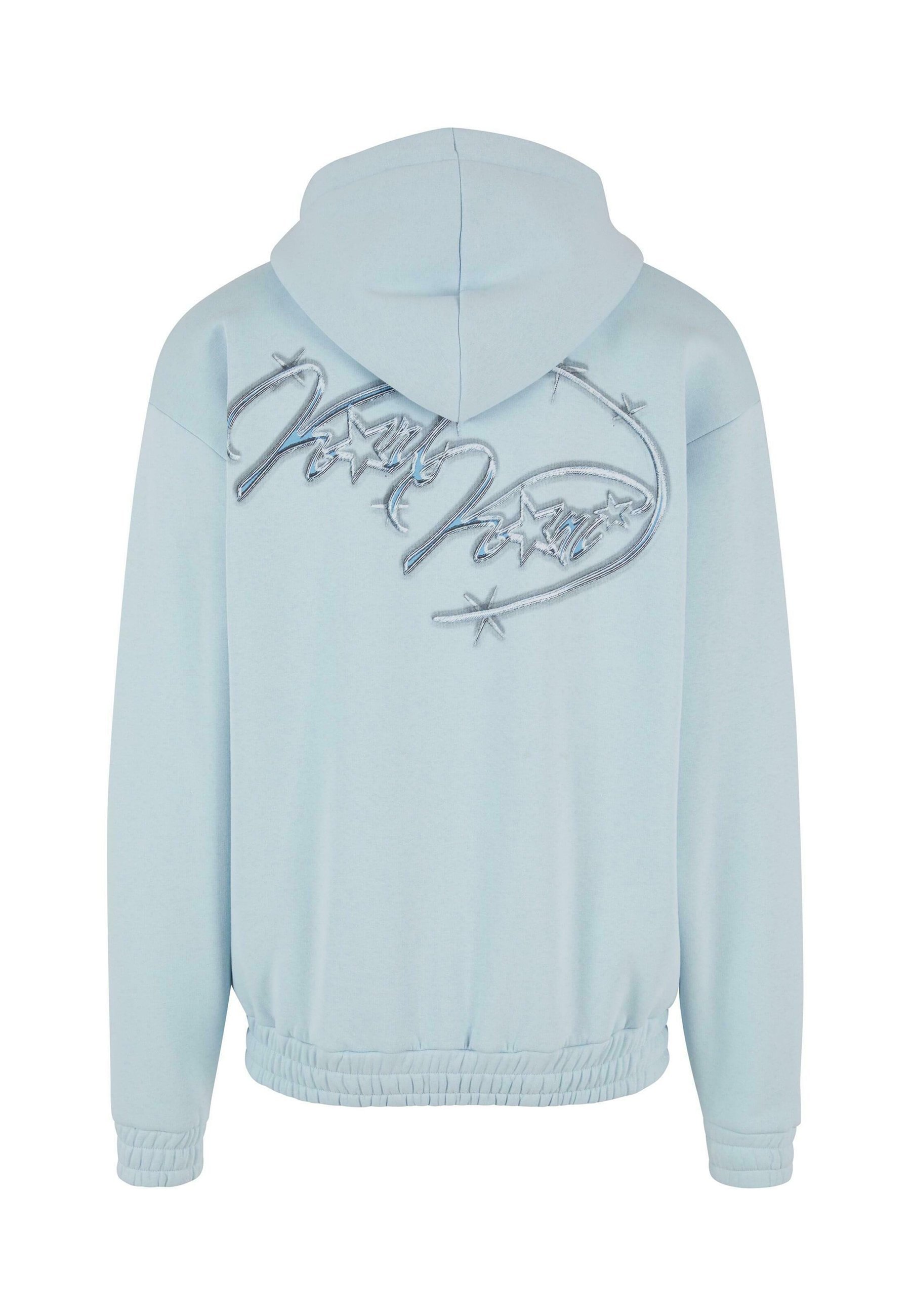 Karl Kani AUTHENTIC STAR LOGO OS - Mikina na zip - světle modrá