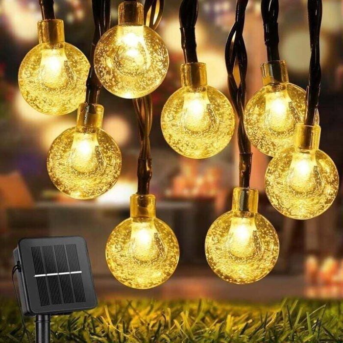 Outdoor Solar String Lights, 12M 100 LEDs Outdoor String Lights, 8 Modes, IP65 Waterproof Outdoor String Lights