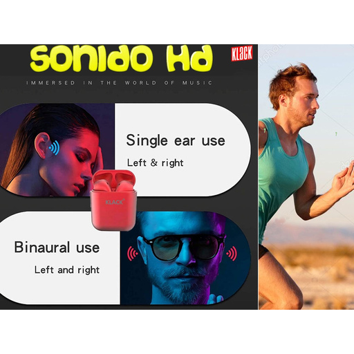  Auriculares Bluetooth 5,0 Inalámbricos Klack savietojams ar iPhone Xiaomi Samsung Huawei