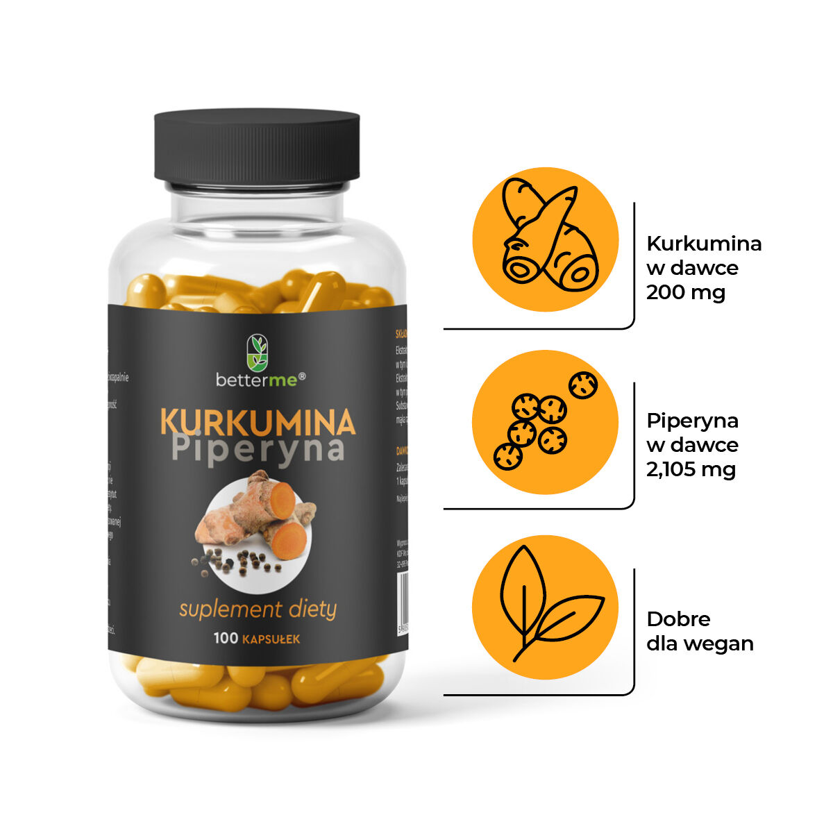 Curcumina e Piperina BetterMe