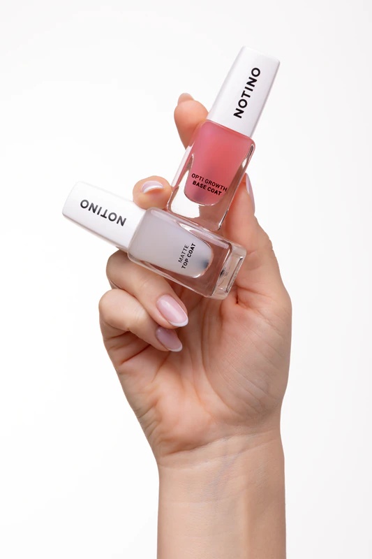 Notino Nail Care Opti Growth Base Coat хранљиви лак за нокте који подстиче раст ноктију