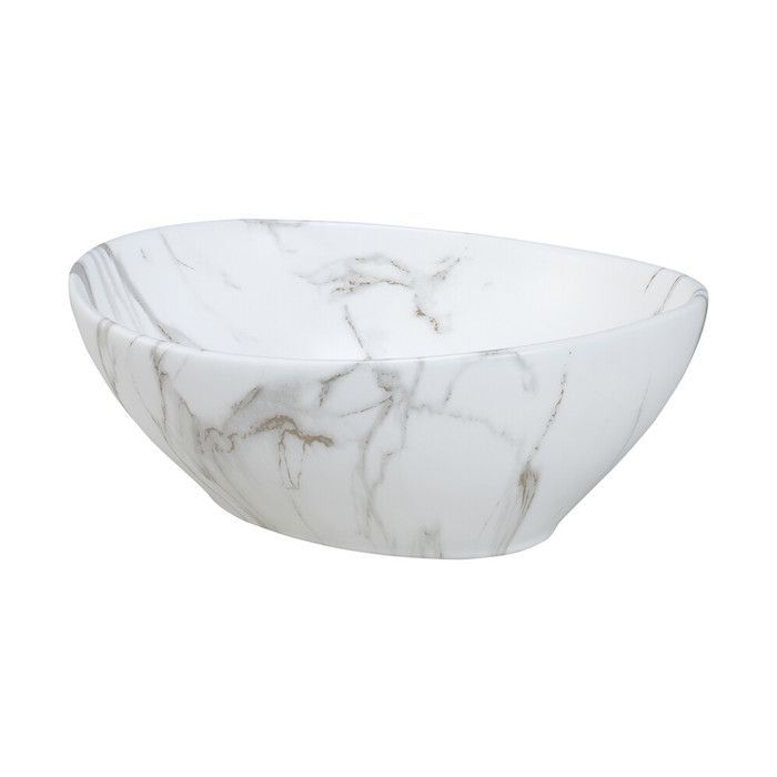 Mobile bagno sospeso NOVA da 100 cm con doppio lavabo, color cashmere, con lavabo Casella effetto rovere e 2 cassetti.