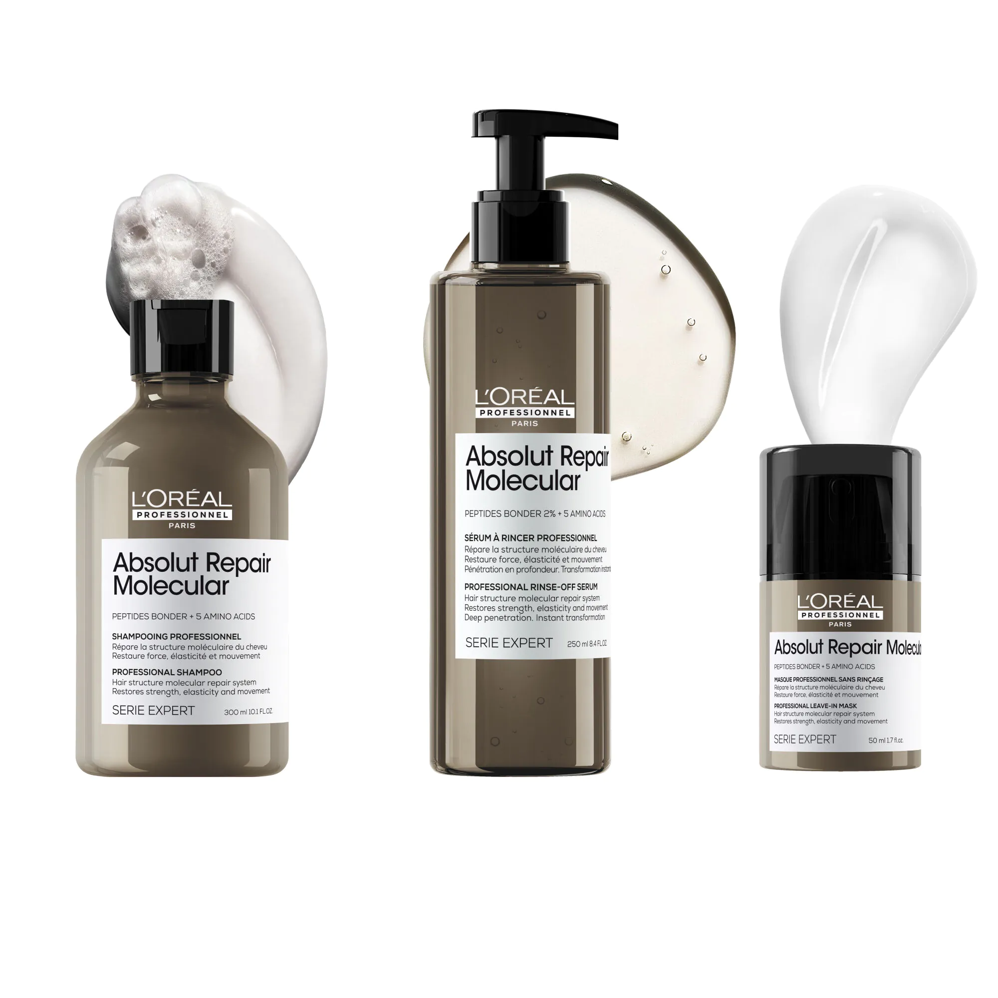 Loreal Professionnel Ar Molecular Trio zestaw - Szampon + Serum + Maska