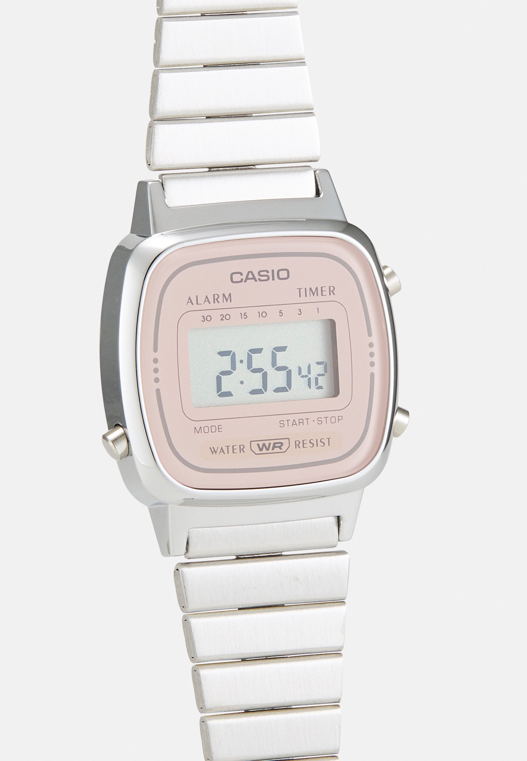 Casio LA670WEA - Relógio digital - cor prata/rosa