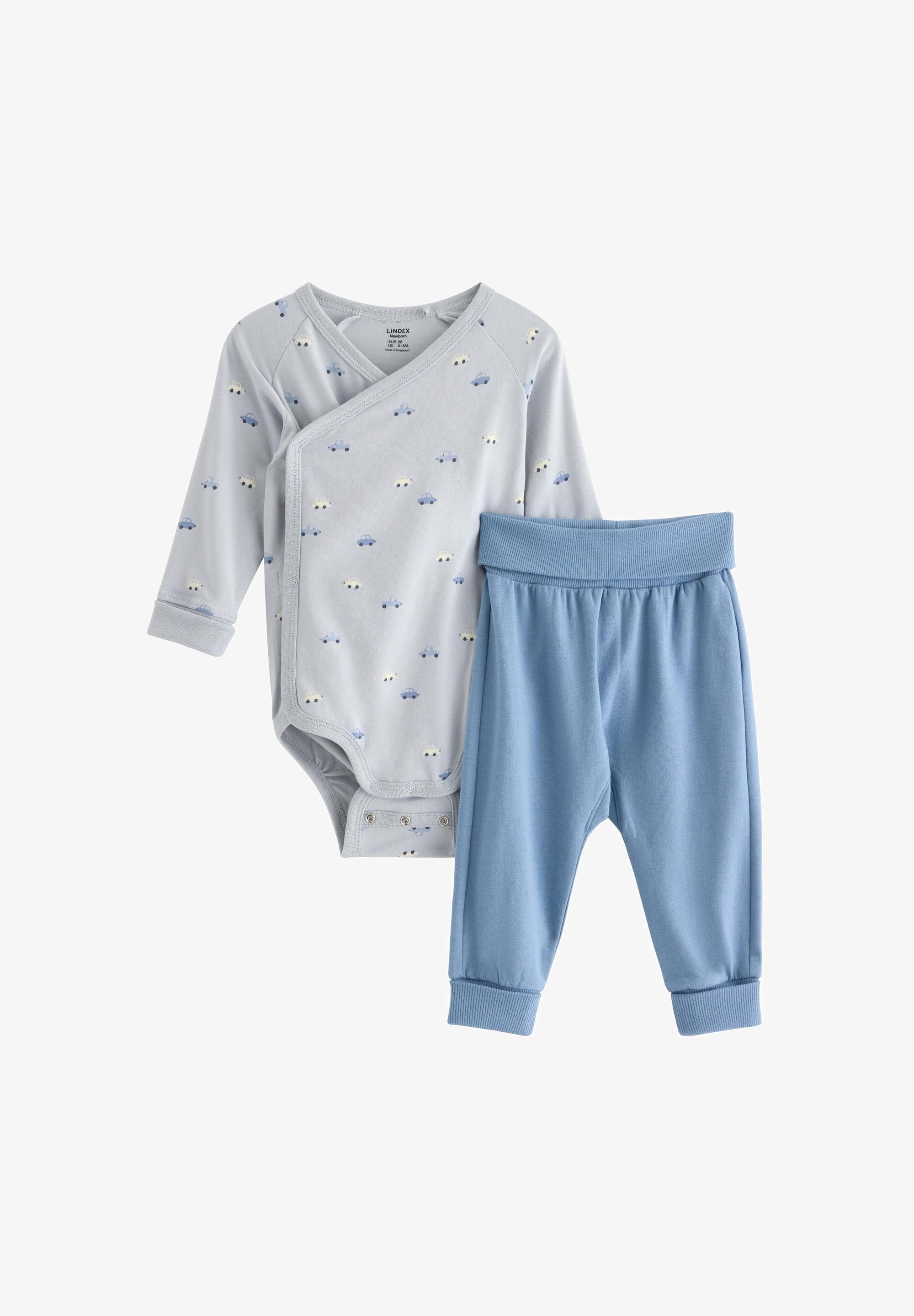 Lindex SET JOGGER - Broek - licht stoffig blauw