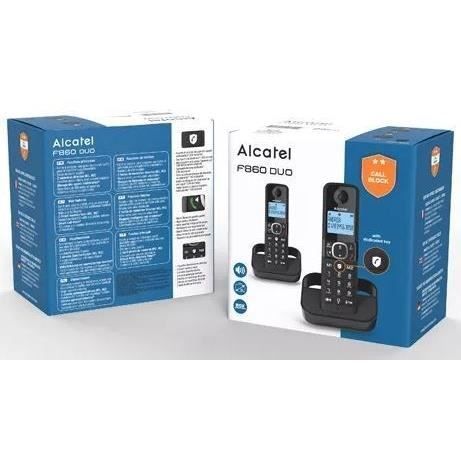 Teléfono fijo inalámbrico - ALCATEL - F860 duo negro - Bloqueo de llamadas no deseadas