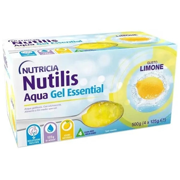 NUTRICIA Nutilis Aqua Gel Citron 4 sachets de 125 g Dysphagie et malnutrition