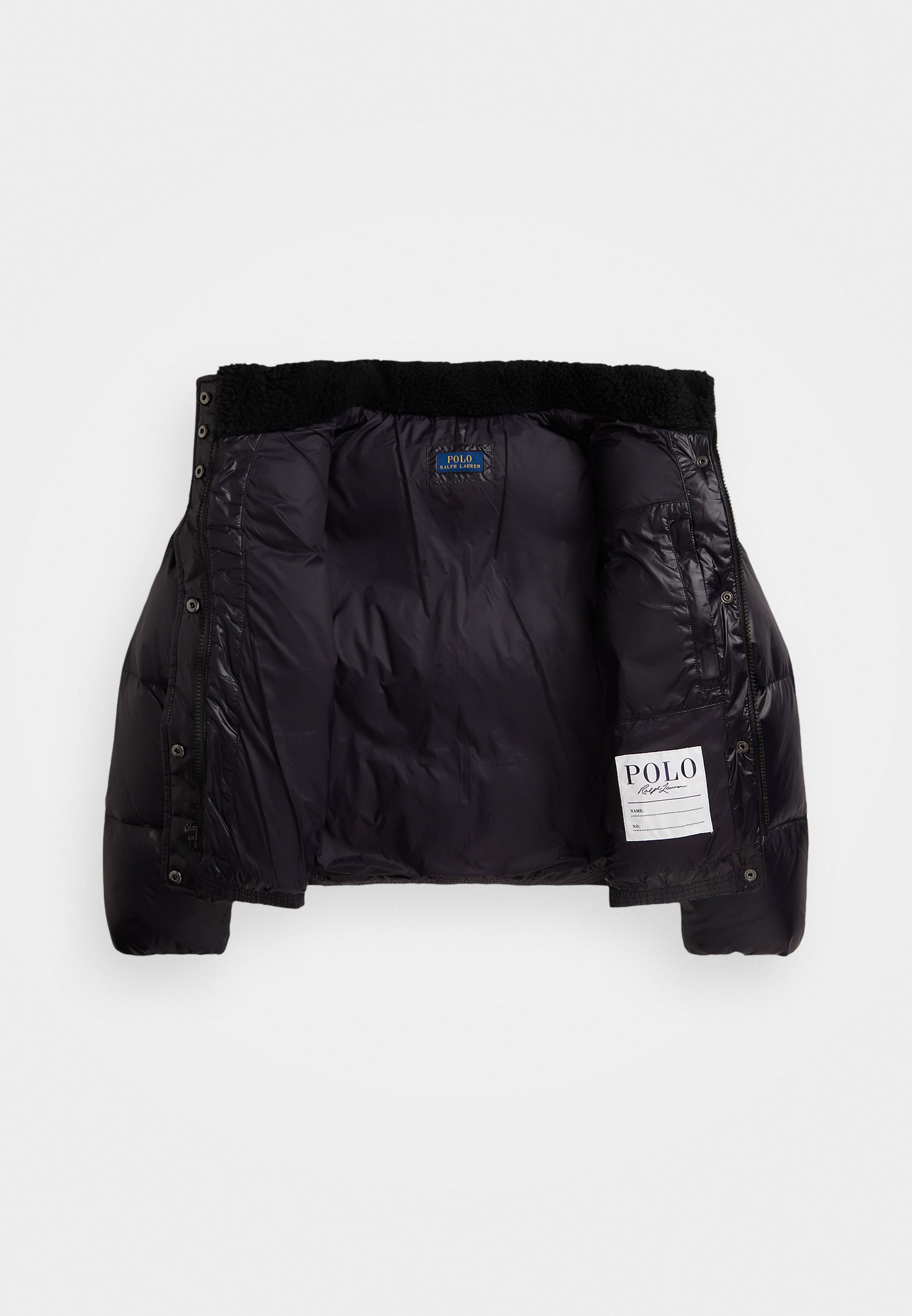 Doudoune Polo Ralph Lauren TEDDY FLEECE TRIM DOWN BOXY JACKET - Doudoune - noire
