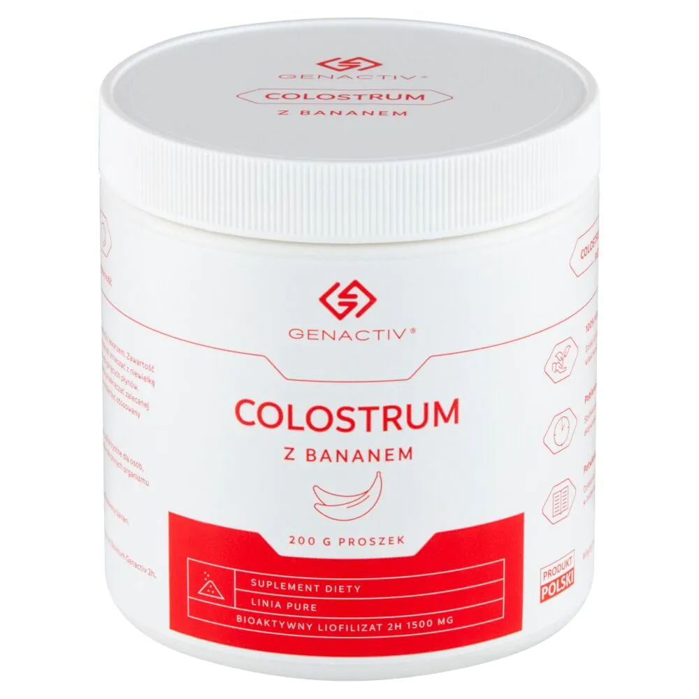 Genactiv Colostrum z Bananem Preparat wzmacniający odporność Proszek