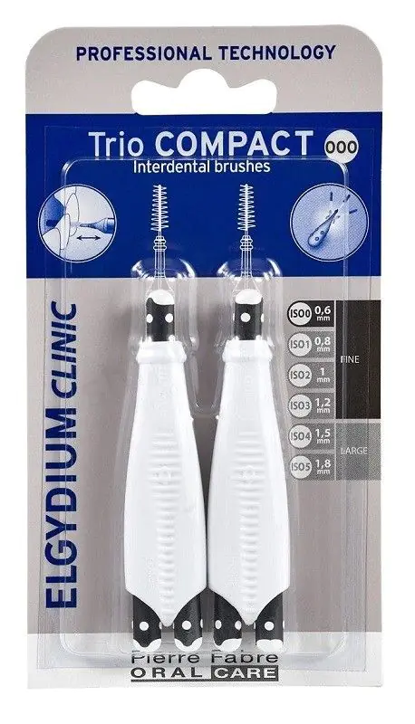 Elgydium Clinic Trio Compact 000 Szczoteczki Międzyzębowe Bardzo Wąskie