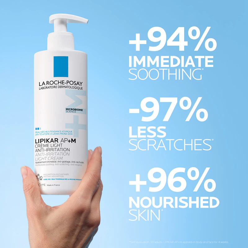 La Roche-Posay Lipikar AP+M Light Cream – lipidauffüllende Creme für trockene und atopische Haut
