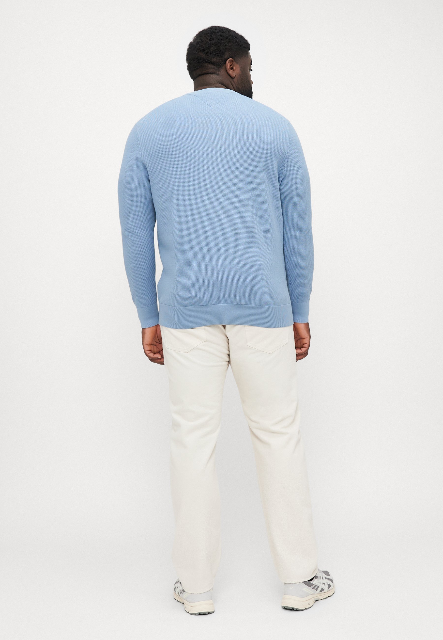 TOMMY HILFIGER ESSENTIAL STRUCTURE CREW NECK - Svetr - black