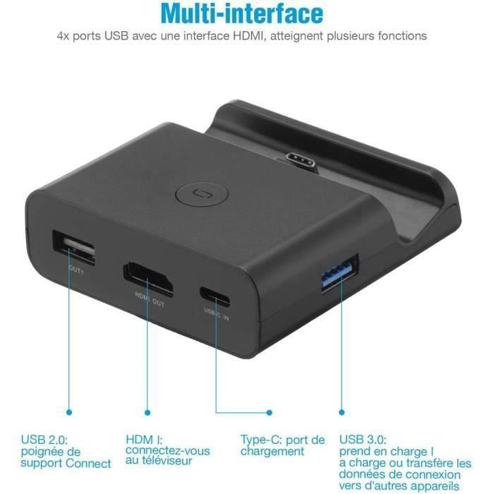Convertisseur vidéo - ANTCOOL - DOCK - USB-C - Blanc - HDMI 4K - Ports USB 3.0 et 2.0