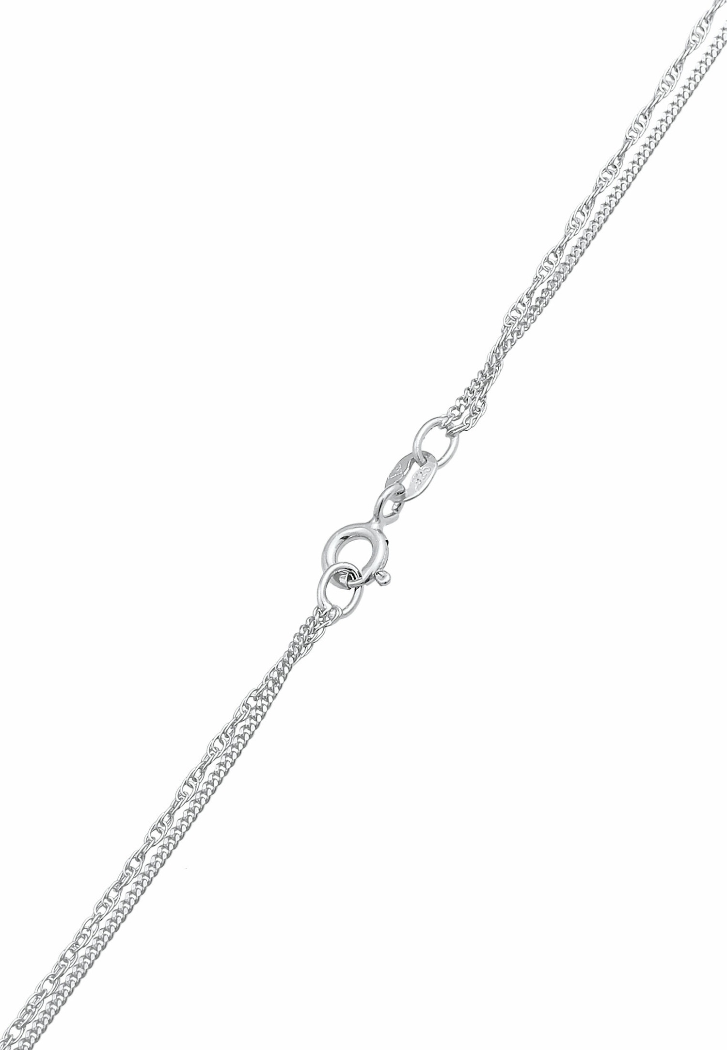 Elli Mesdames Pendentif Rectangle Torsadé Basic Minimal Tendance en argent sterling 925 plaqué or